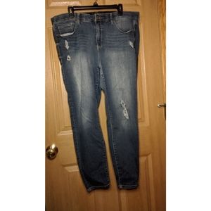 Torrid high waisted distressed skinny jeans